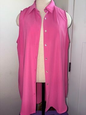 Rachel Zoe Bright Pink Sleeveless Blouse